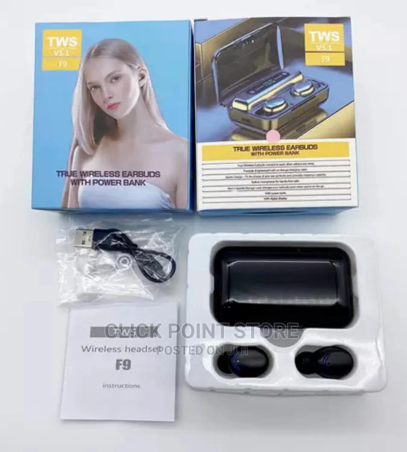 F9 Tws Earbuds With Power Bank
