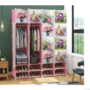 4 Coloumn Plastic Wardrobe /Closet