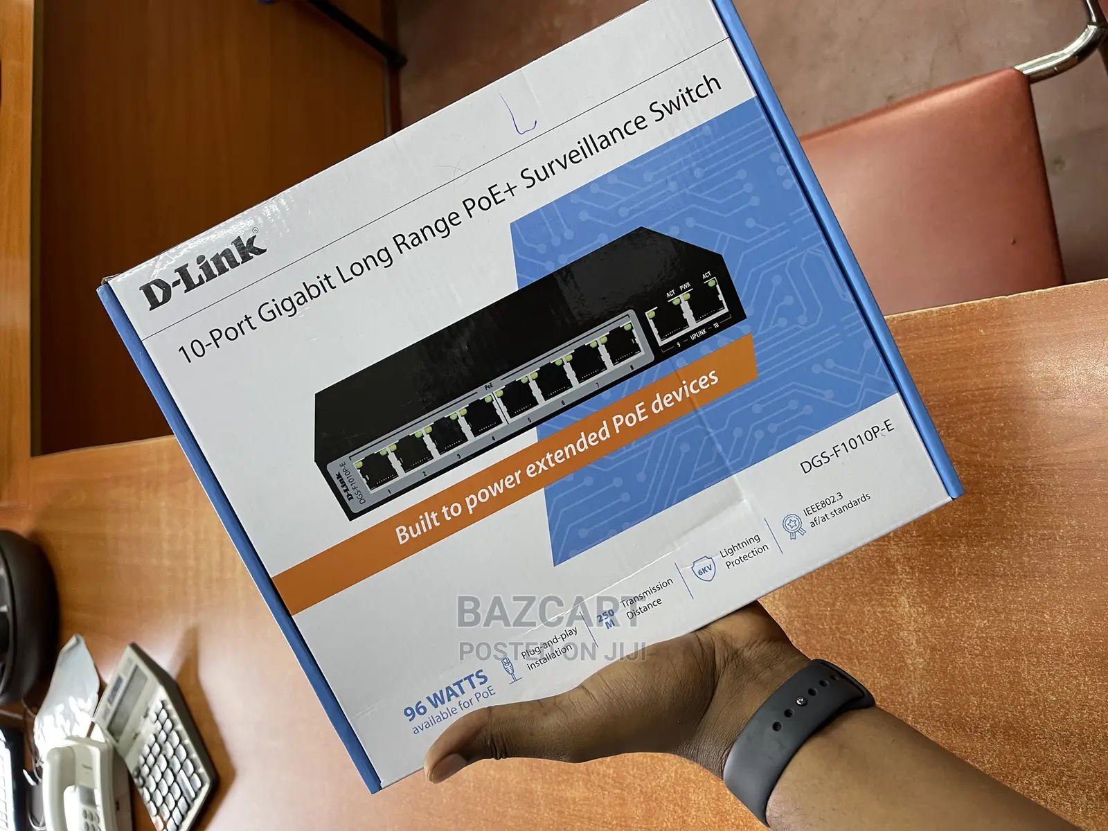 96 Watts 10-port Gigabit Long Range Po+ Surveillance Switch