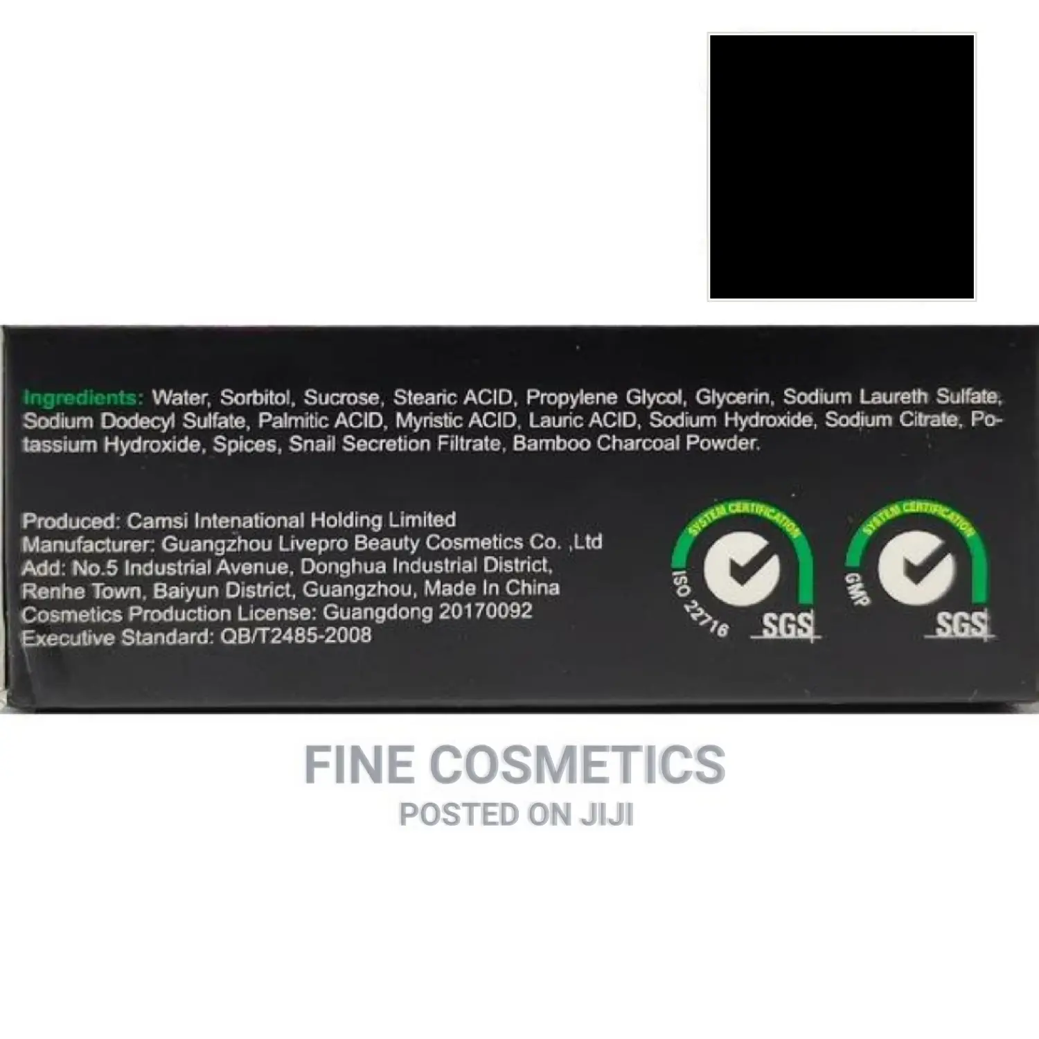 Organic African Black Soap Skin Whitening Soap