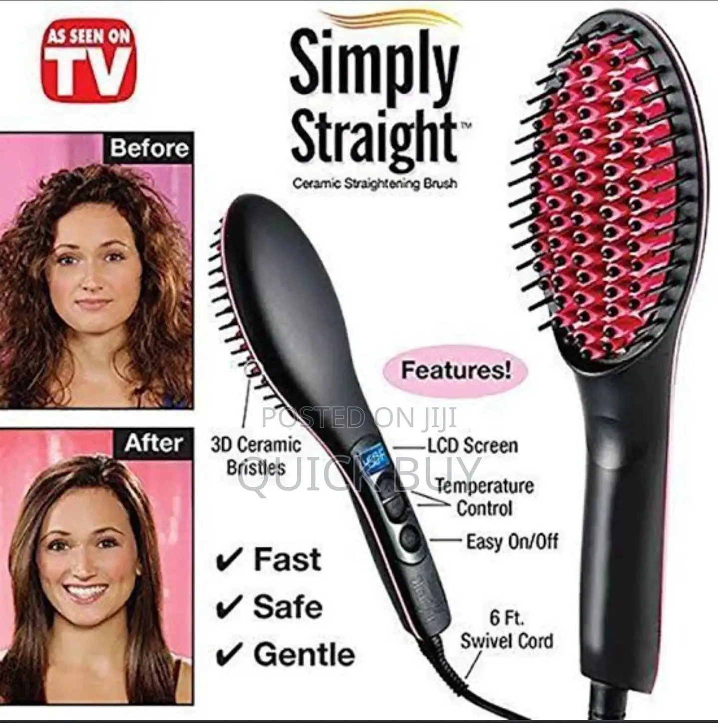 Hair Brush Straightener