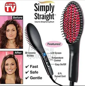 Hair Brush Straightener
