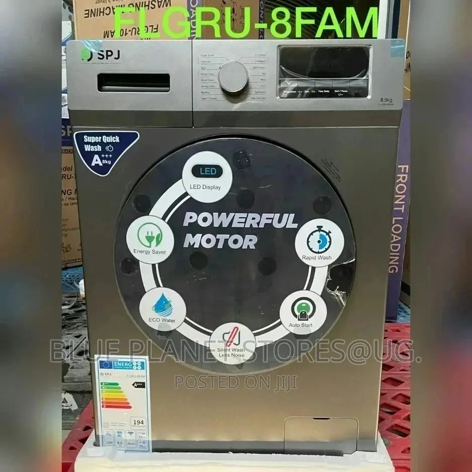 SPJ 8kg Full Auto Washing Machine | Front Loader | FLGR-8FAM