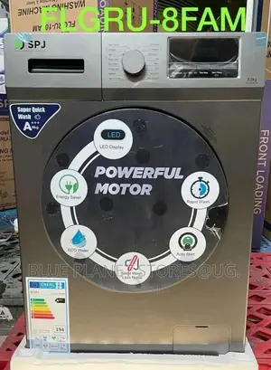 SPJ 8kg Full Auto Washing Machine | Front Loader | FLGR-8FAM