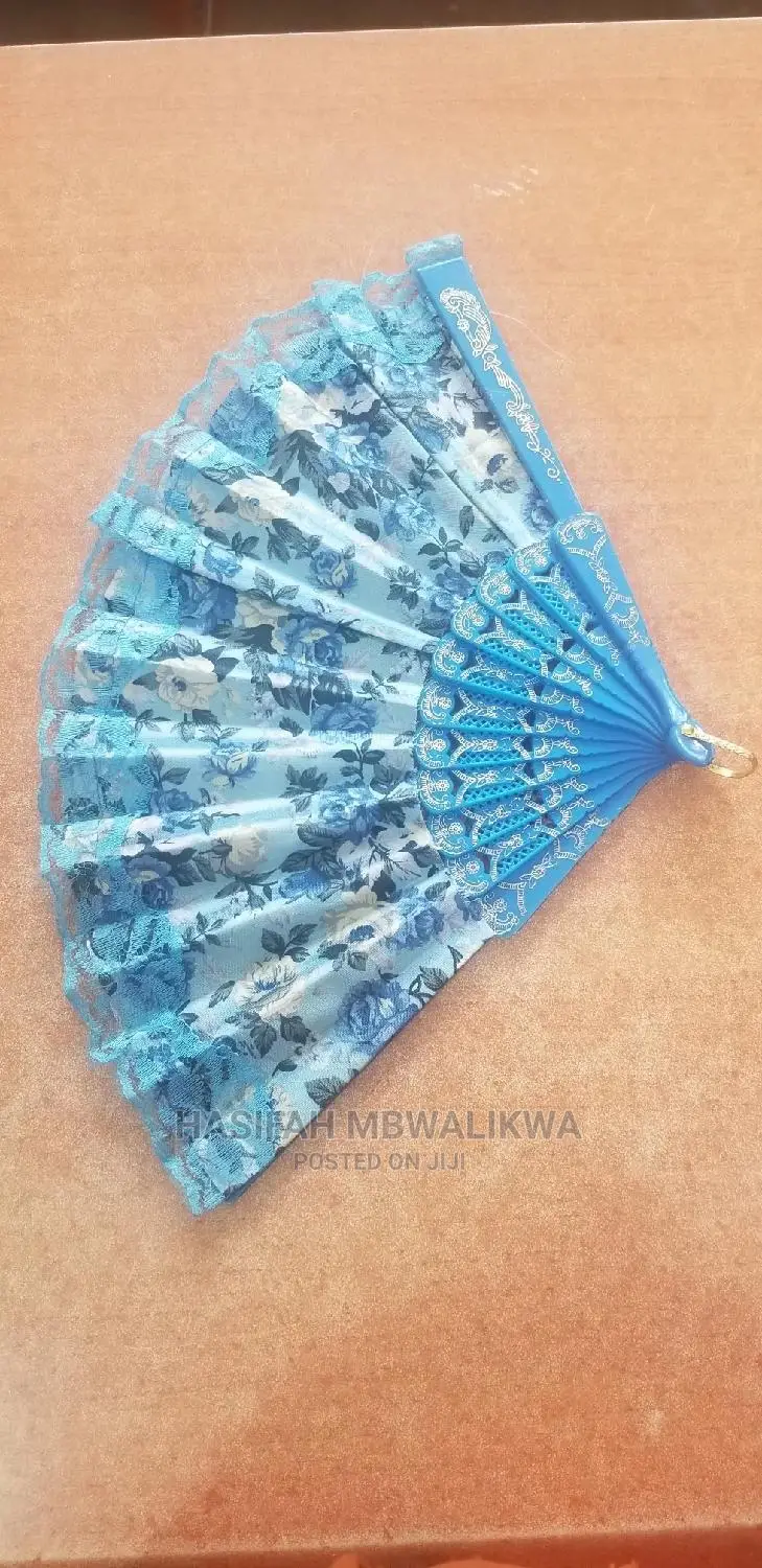 Blue Hand Fan