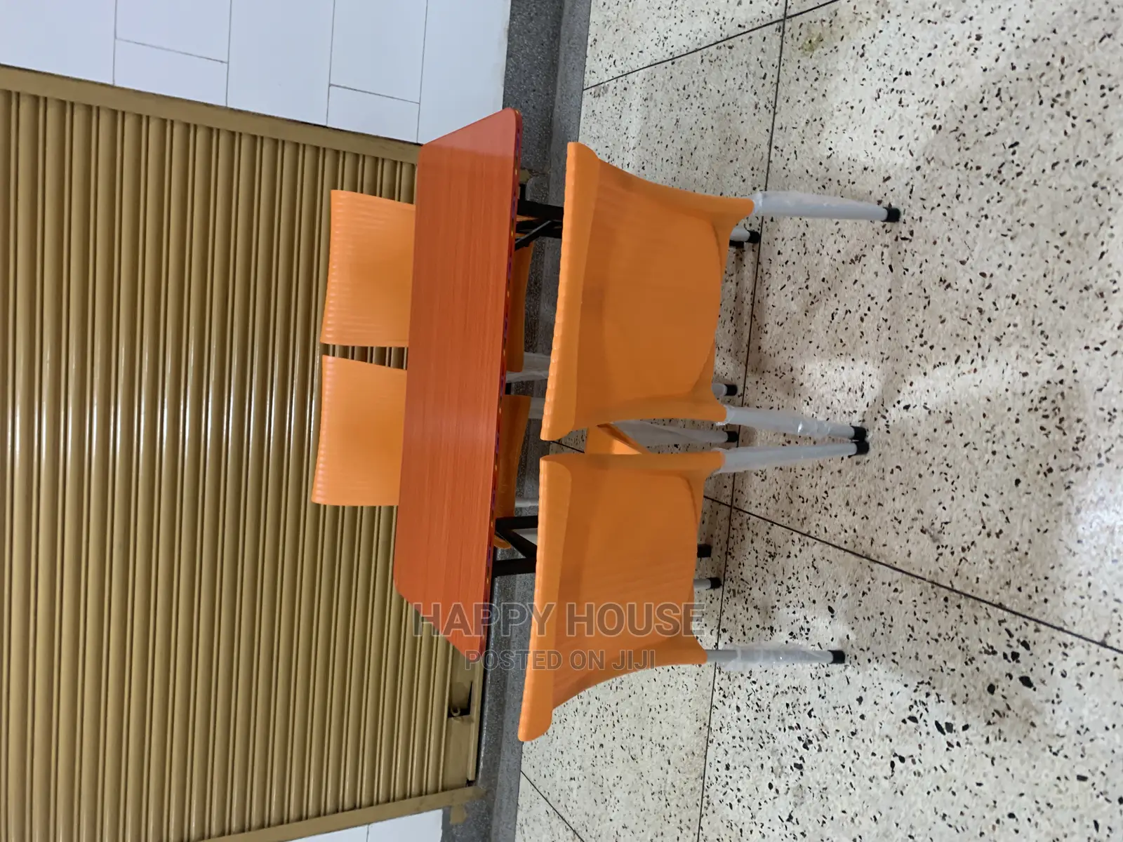 Set of Table and 4 Plastic Chairs