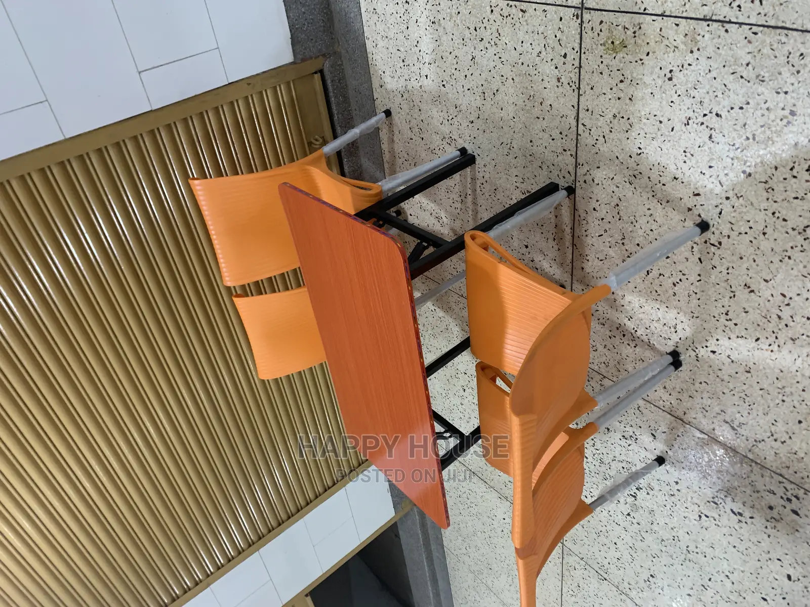 Set of Table and 4 Plastic Chairs