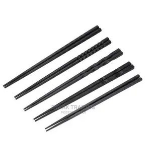 1 Pair Japanese Chopsticks Alloy Non-Slip Wood