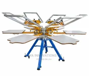 360° Wide Rotating 6 Color 6 Station Screen Printing Machine