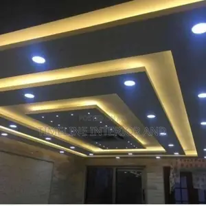 Double Square Gypsum Ceilings Design.
