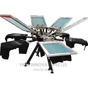 Multicolor Rotary Screen Printer Semi Auto 6 Color