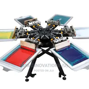 6color 6station Silk Screen Printing Press Machine Heavyduty