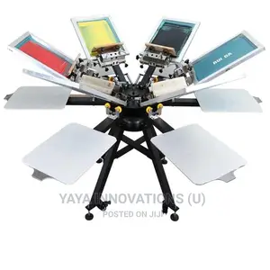 6 Color 6 Table Manual T Shirt Rotary Screen Printing