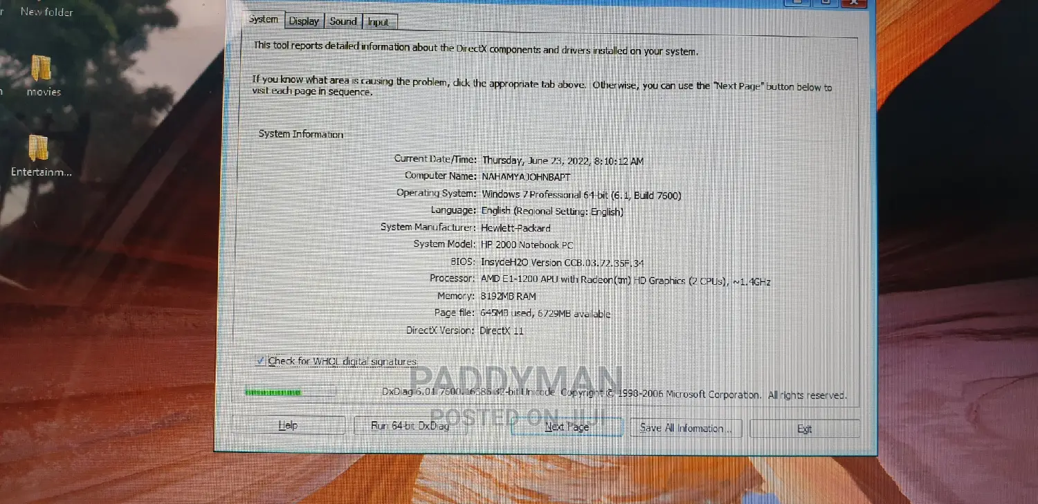 Laptop HP 15 8GB Intel Core 2 Duo HDD 320GB