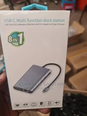 Usb C 8 in One With VGA, Hdmi, Usb, Lan