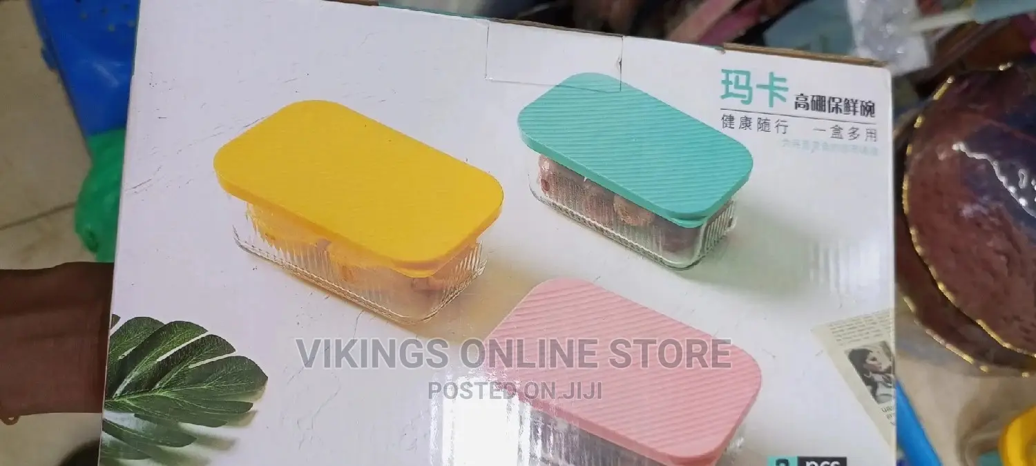 3 Pcs Glass Storage Containers