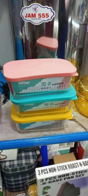 3 Pcs Glass Storage Containers