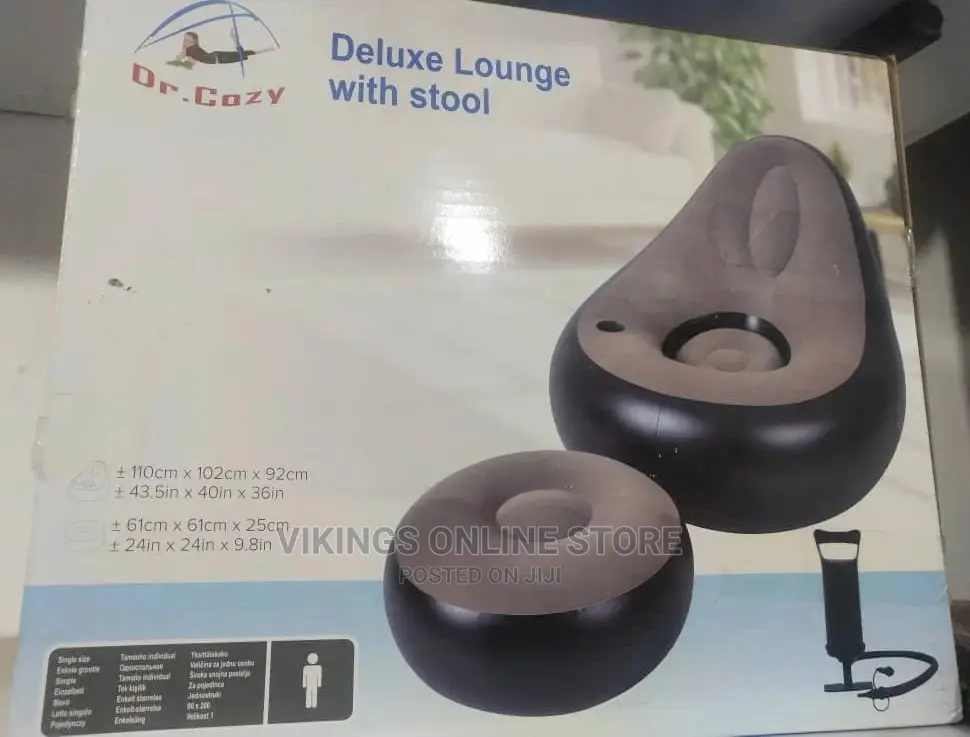 Inflatable Sofa/Deluxe Lounge With Stool.