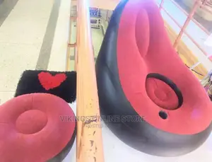 Comfortable Inflatable Sofa With a Foot Rest Stool