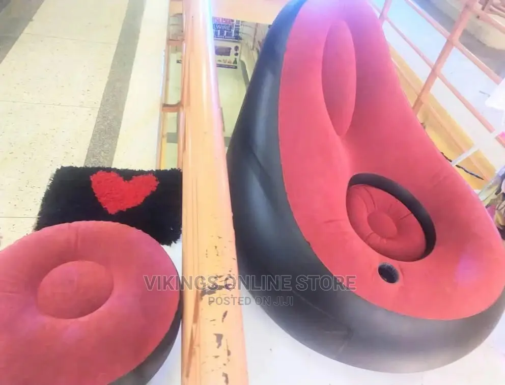Comfortable Inflatable Sofa With a Foot Rest Stool