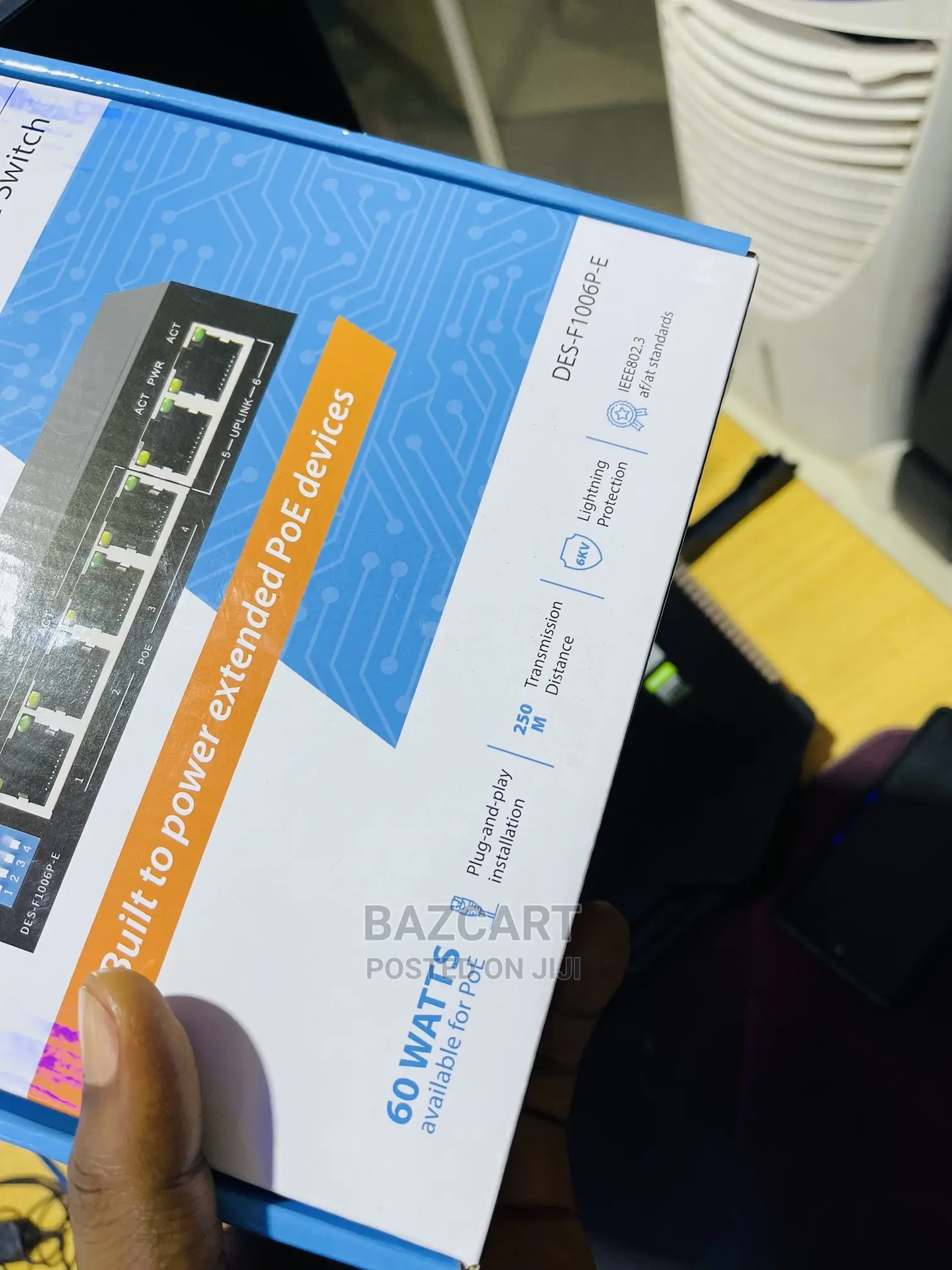 D-Link 6-Port 10/100 Long Range Poe+ Surveillance Switch 60w