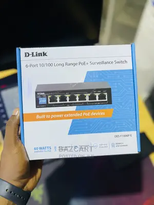 D-Link 6-Port 10/100 Long Range Poe+ Surveillance Switch 60w