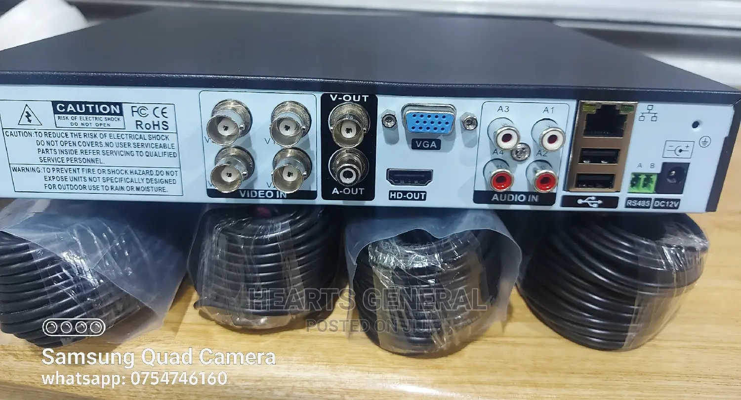 Full CCTV Camera 4 Channel Kit For Home And Office.