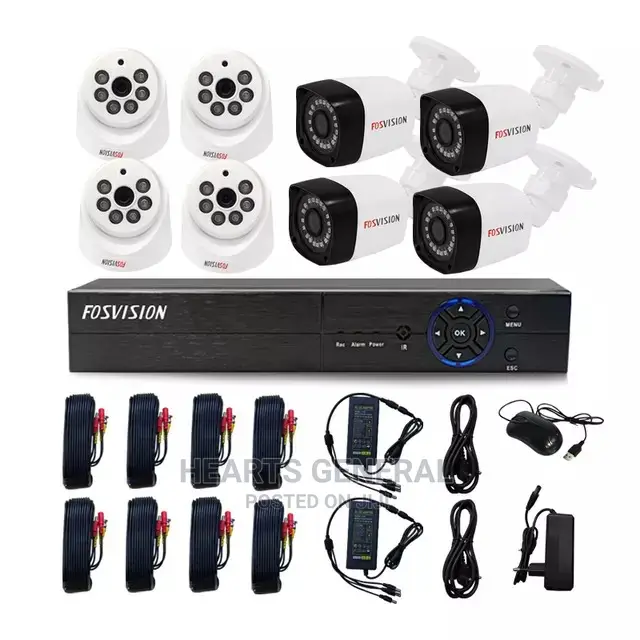 Full CCTV Camera 8 Channel Kit for Home and Office.