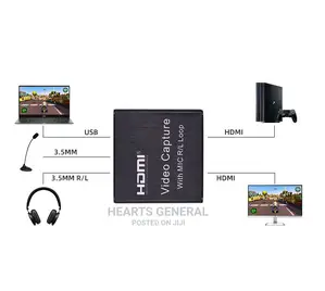 Original USB 3.0 Video Capture Card With Mic R/L Loop