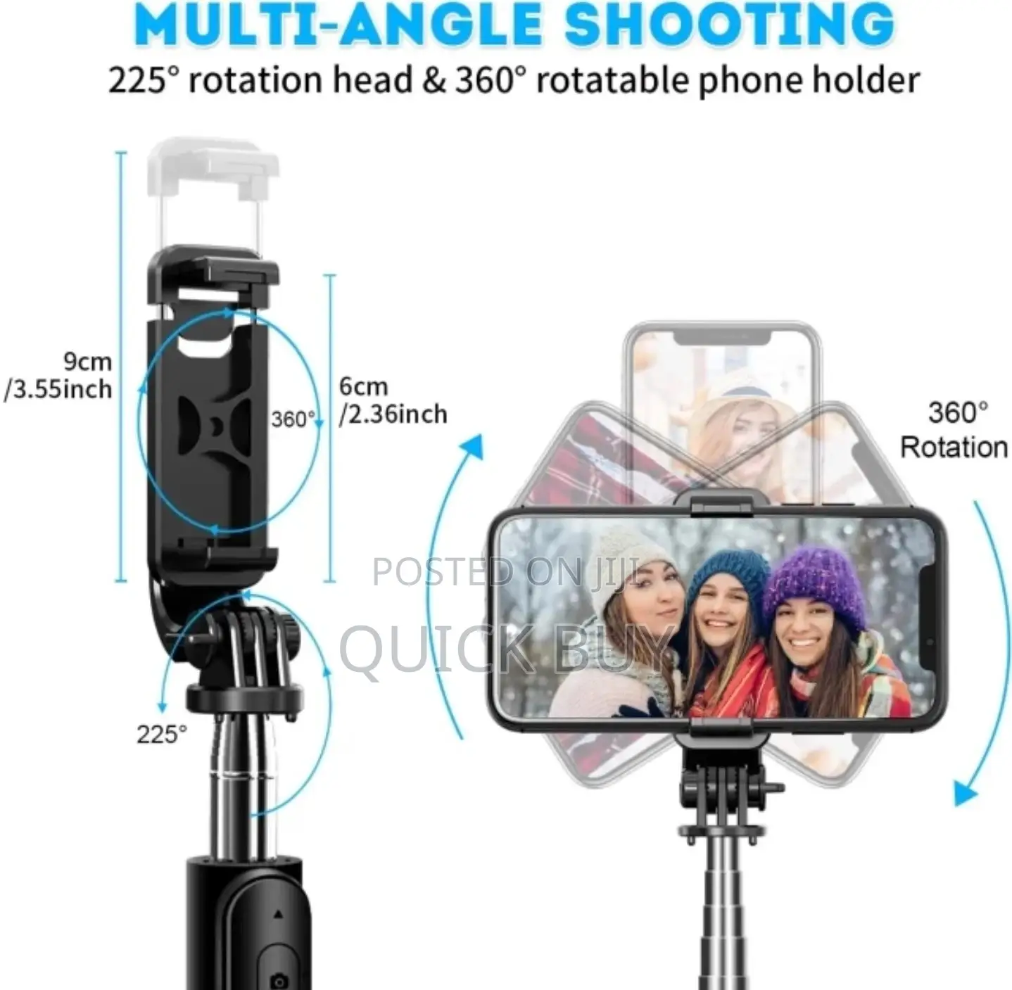 Multifunction Wireless Selfie Stick