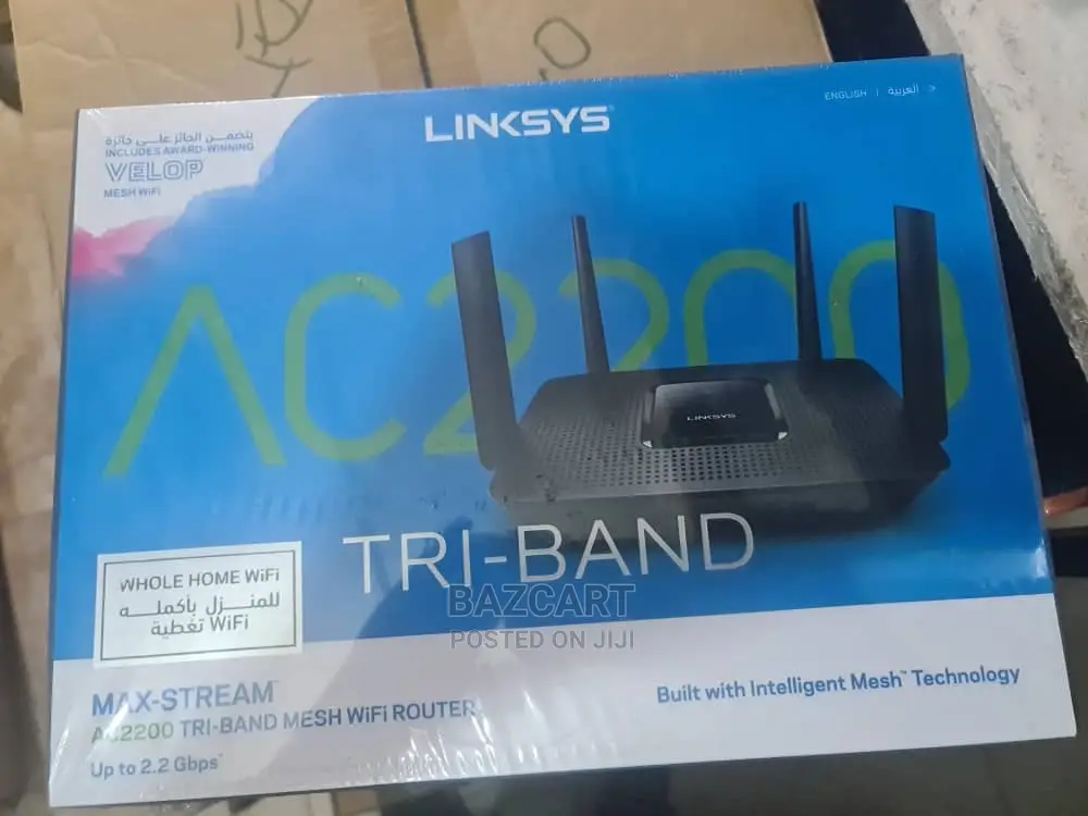 Linksys Max Stream Ac2200 Tri-Band Mesh Wifi Router 2.2gb/S