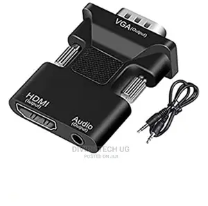 HDMI Female To VGA Male Adapter 3.5mm Audio Cable