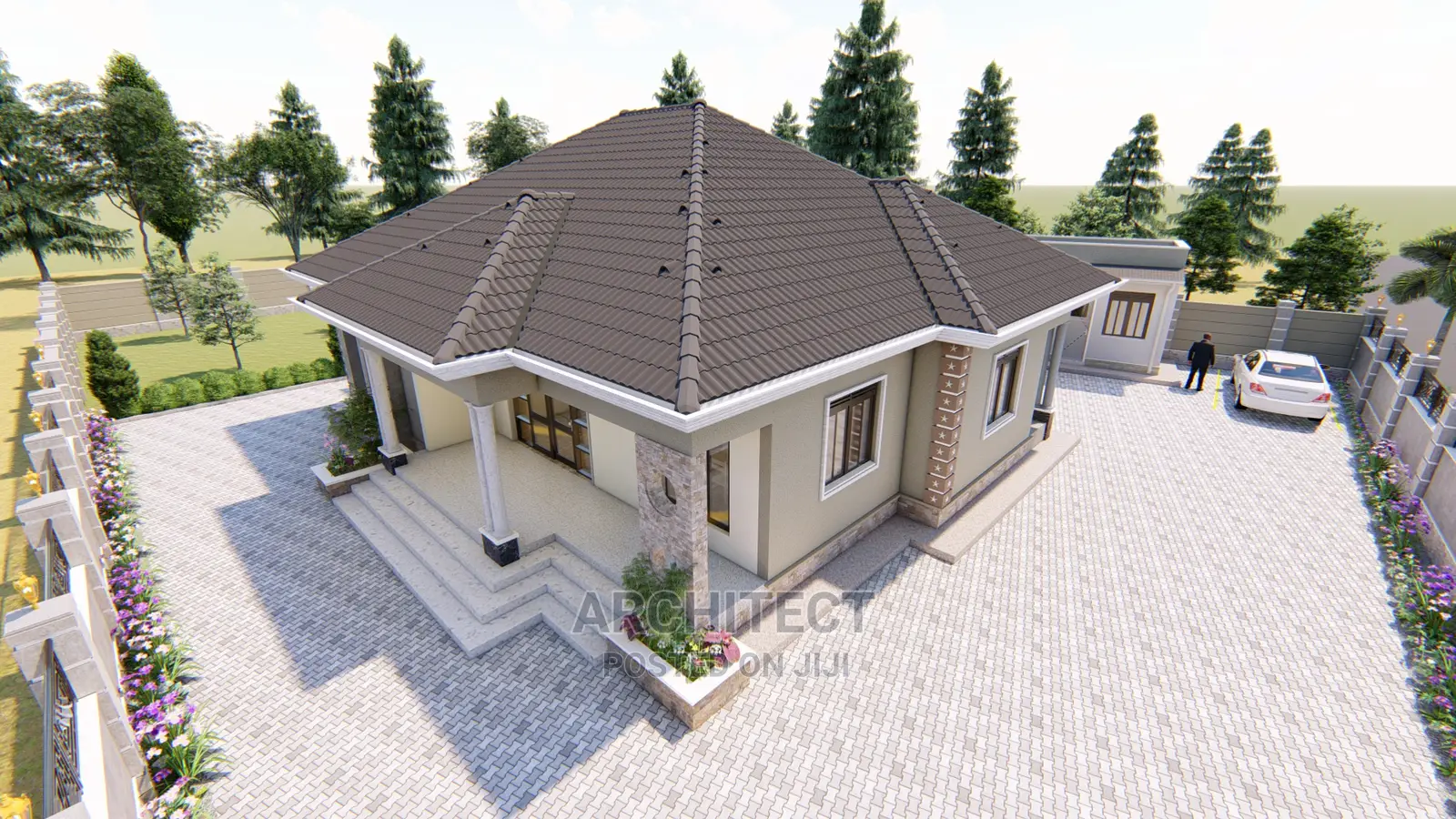 4 Bedoom House Construction and Plan