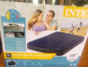 5 by 6 Ft Intex Inflatable Mattress With 2 Pillows