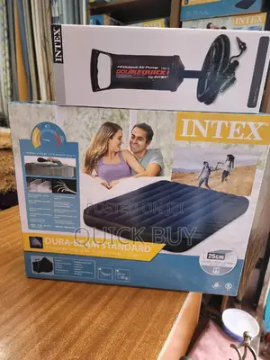 5×6 Intex Inflatable Matress With 2 Pillows