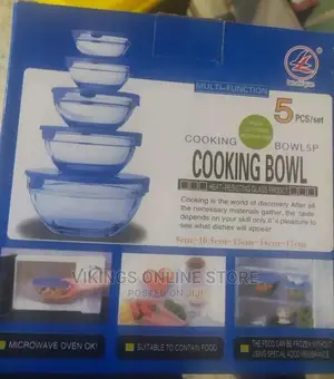 5 Pcs Set of Cooking, Microwave Bowls