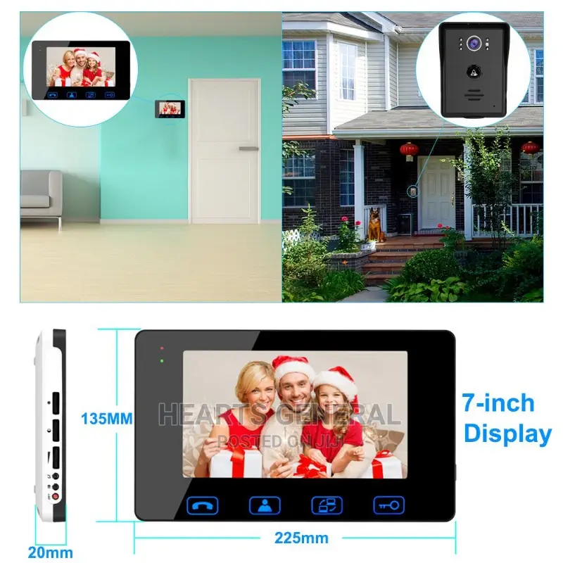7" Touch Screen Video Door Phone System.