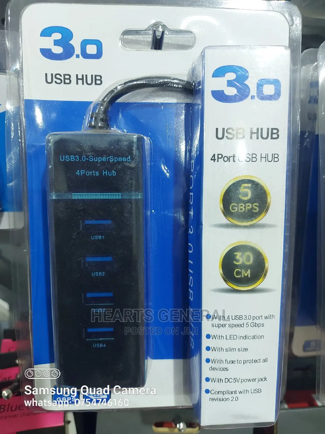 USB 3.0 Hub 4 Port With 5 Gbps.