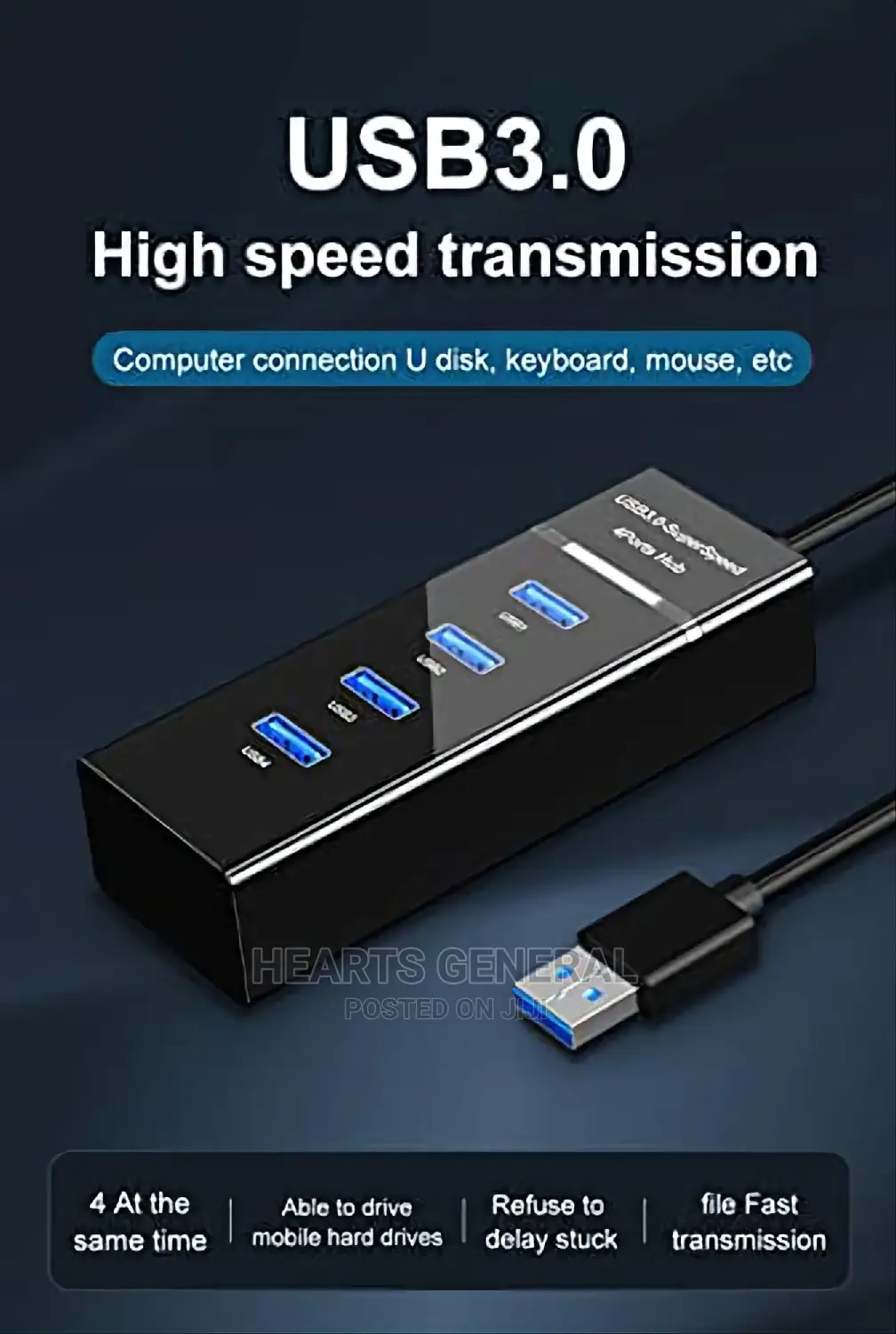 USB 3.0 Hub 4 Port With 5 Gbps.