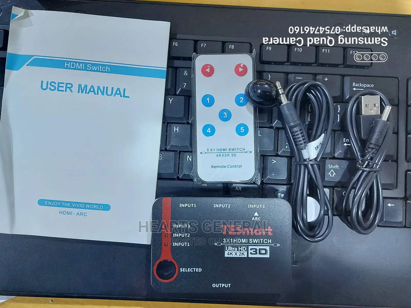 Tesmart 3x1 HDMI Switch 3 in 1 Out 4K at 60hz, HDMI Switcher