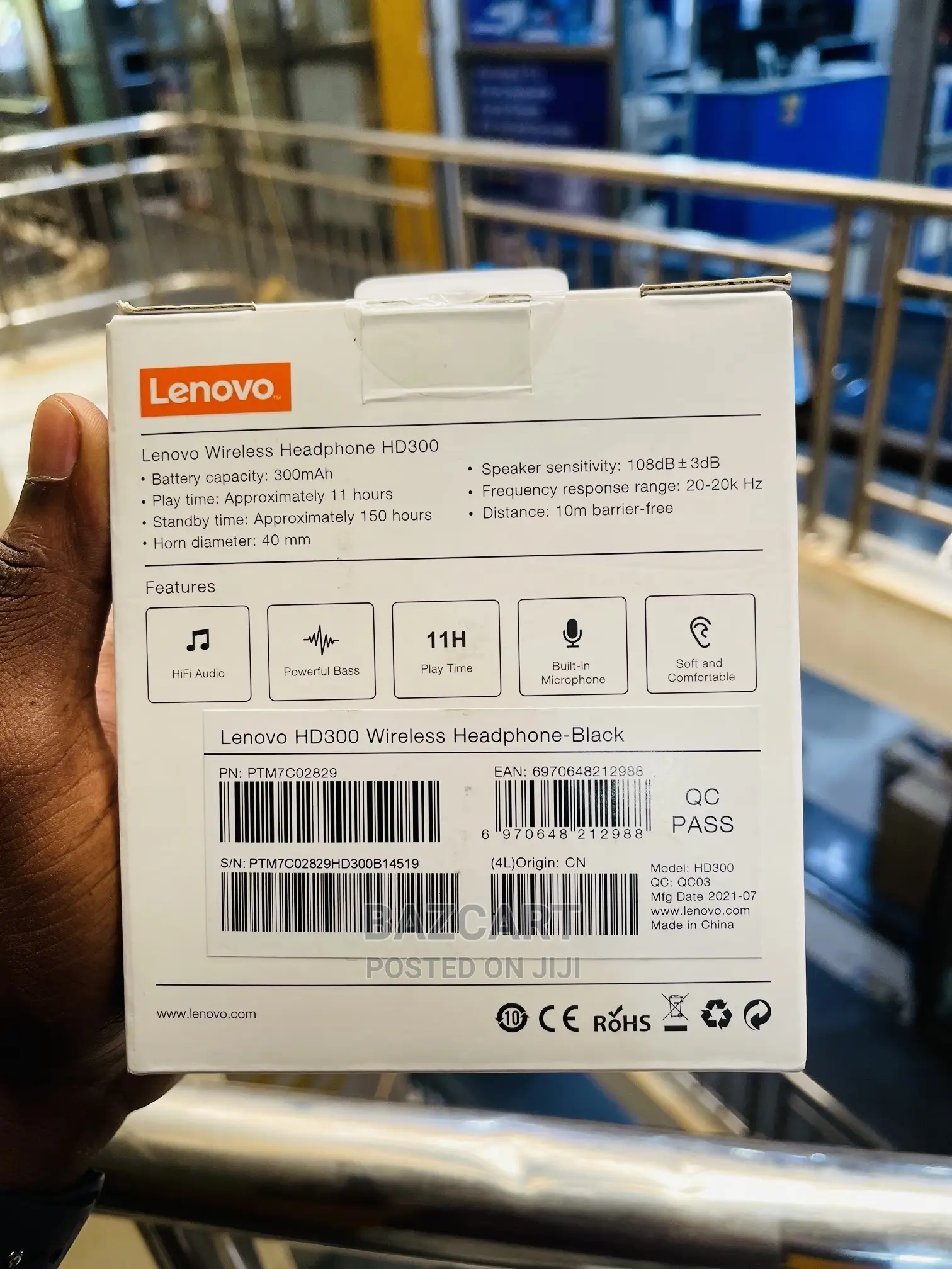 Lenovo Hd300 Wireless Headphones
