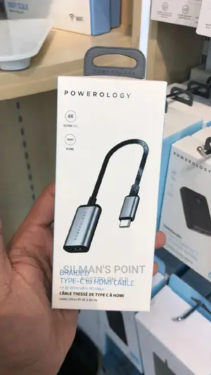Powerology Braided Type C to HDMI Cable