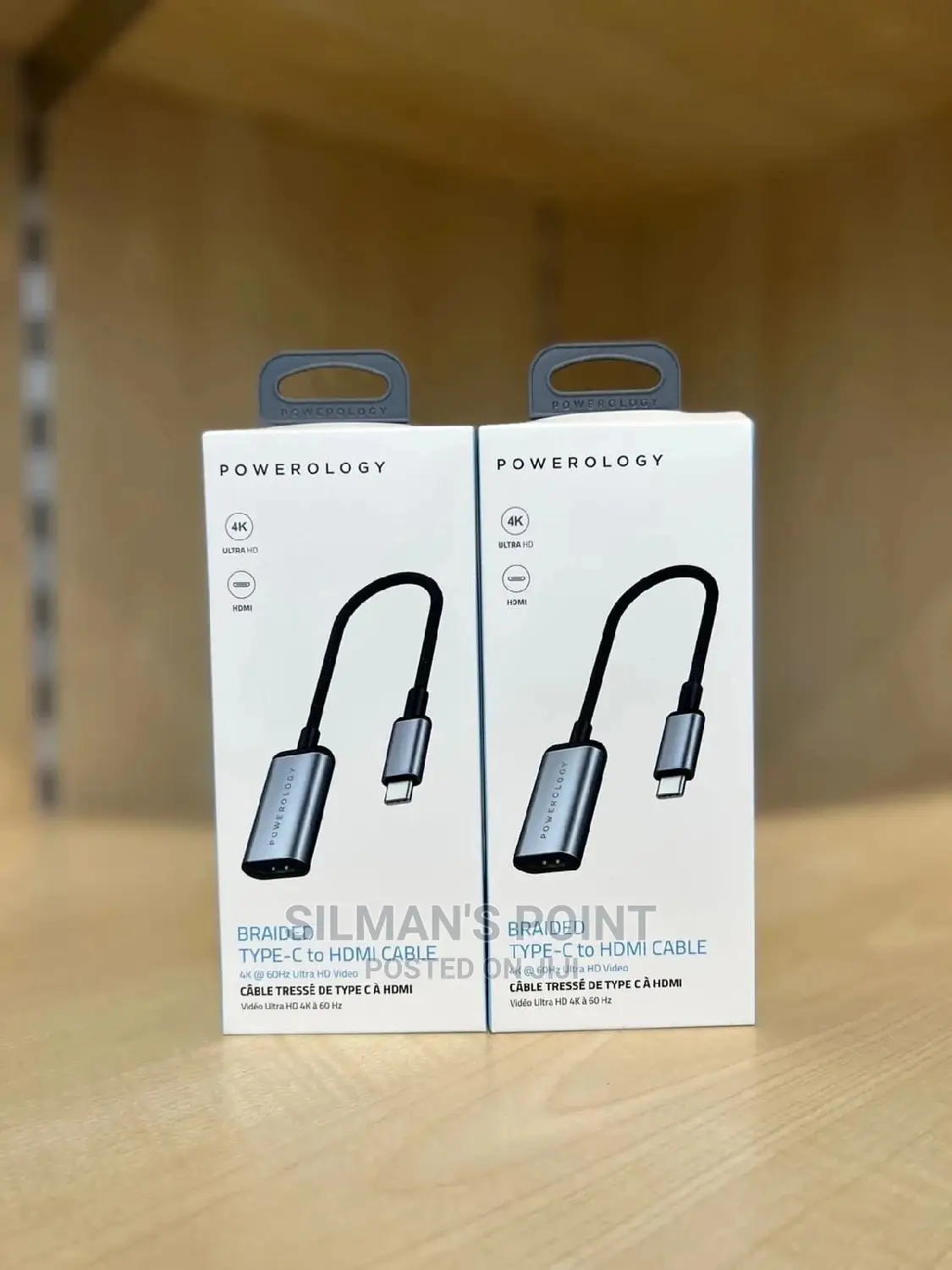 Powerology Braided Type C to HDMI Cable