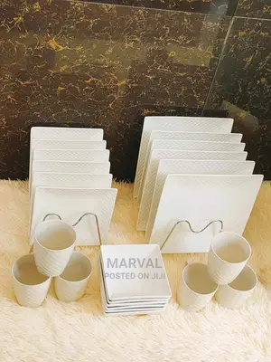 24pcs Checked Dinner Sets