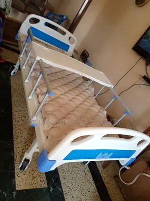 Hospital Bed With Air Mattress and Dripstand