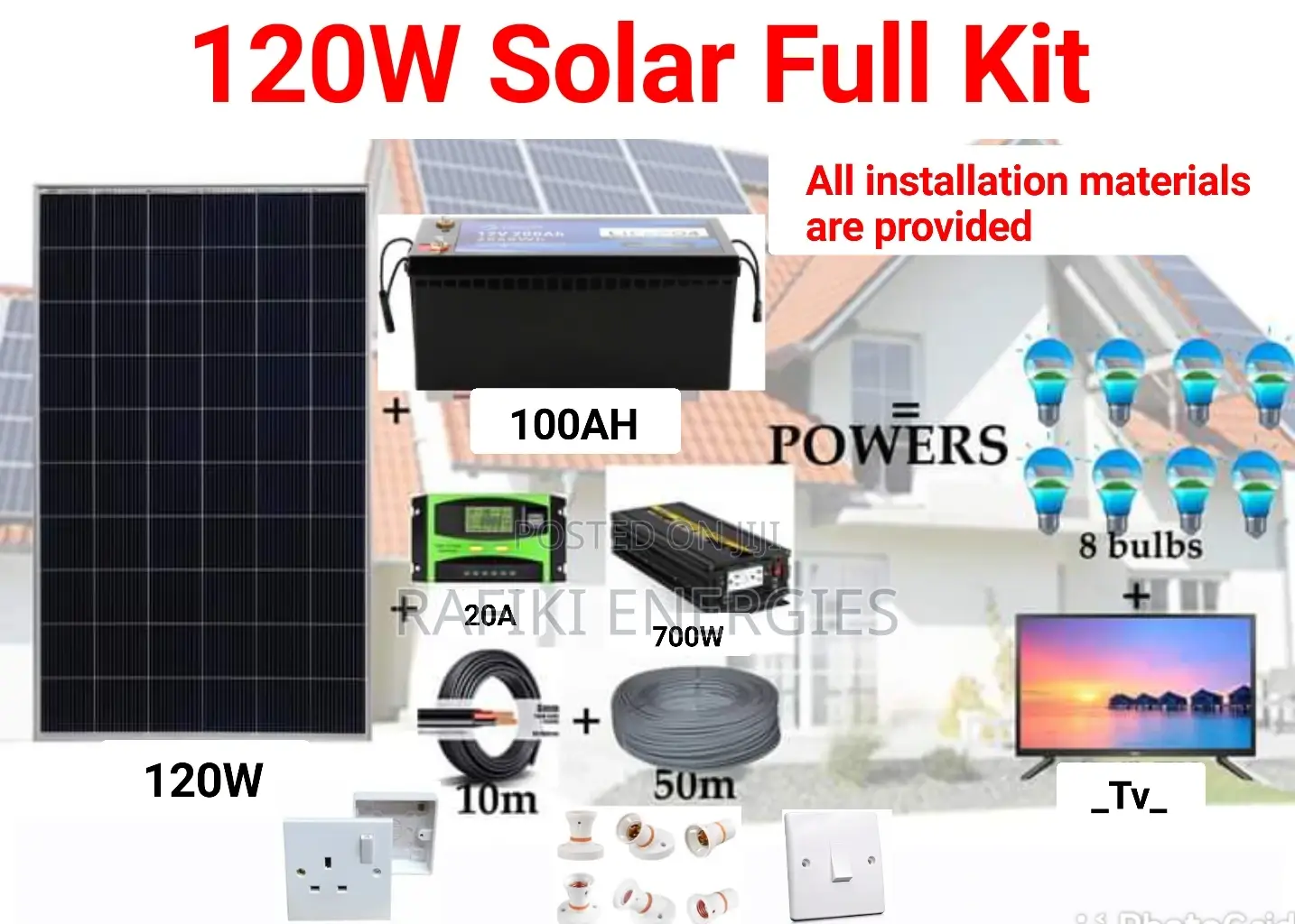 120W Solar System / Solar Kit