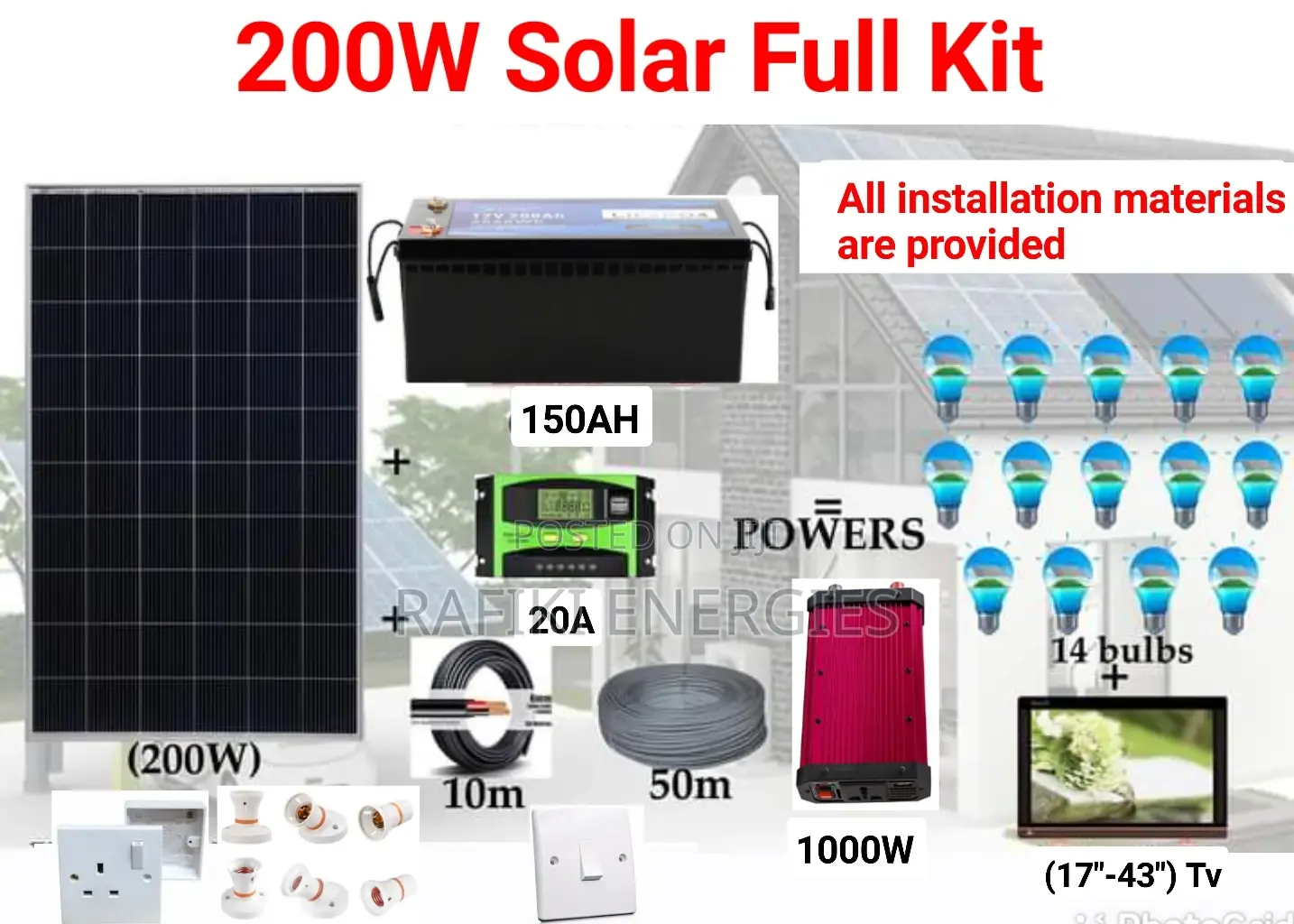 200W Solar System / Solar Kit