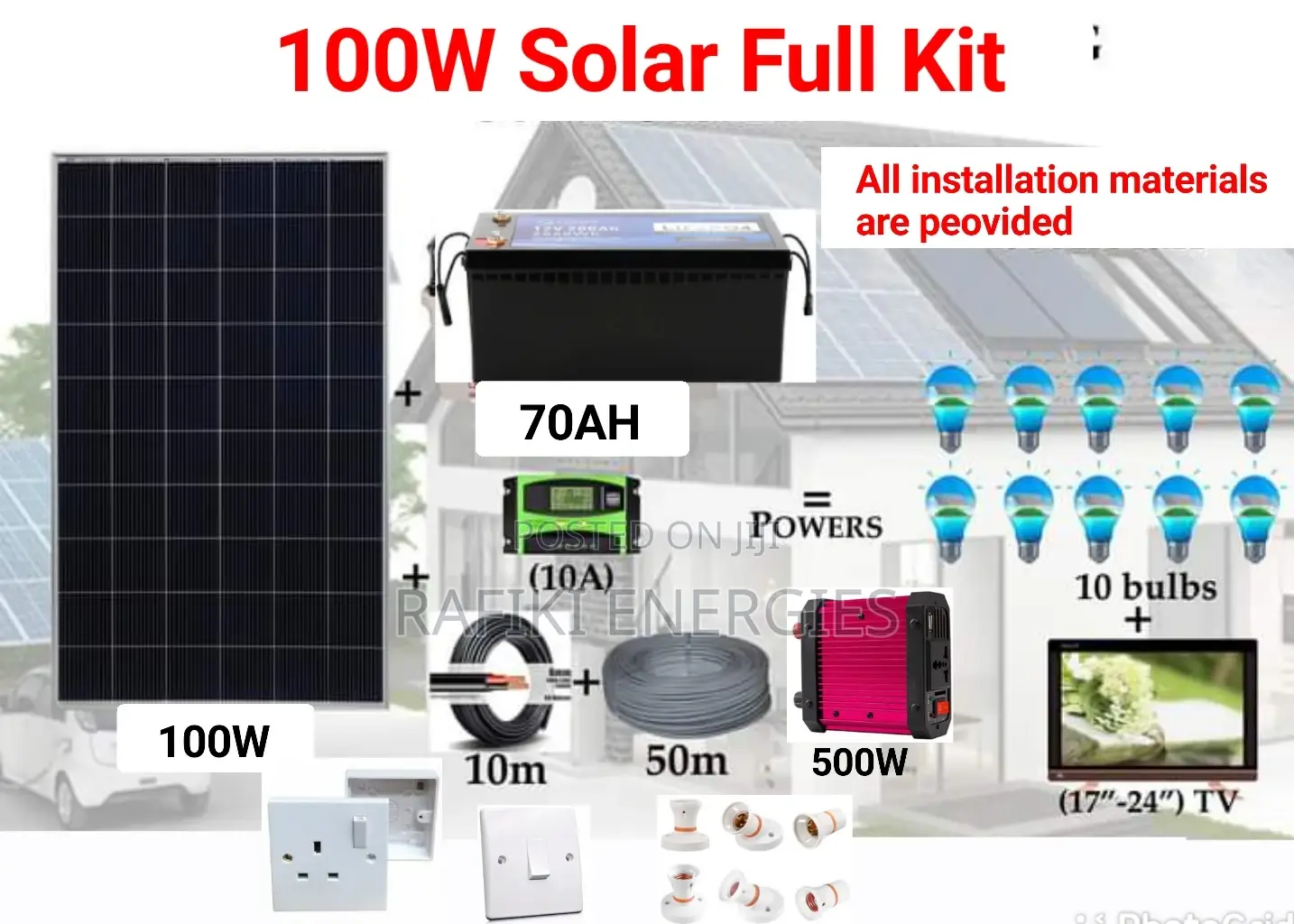 100W Solar System / 100W Solar Kit