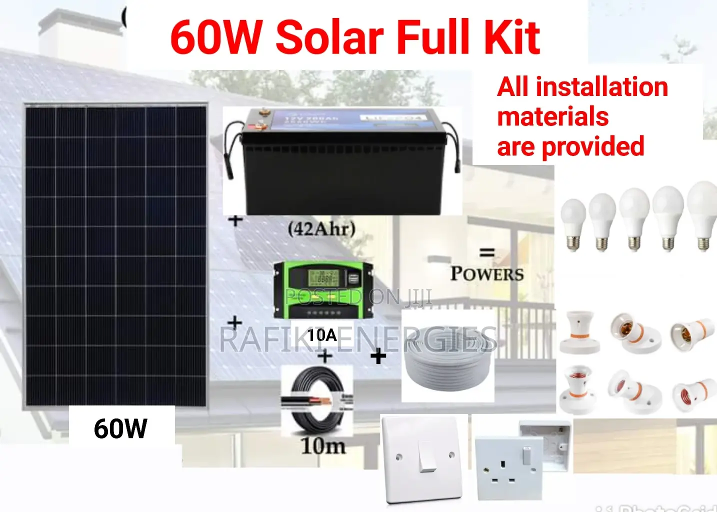 60W Solar System / 60W Solar Full Kit