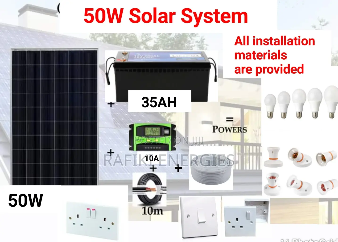 50W Solar System / 50W Solar Full Kit